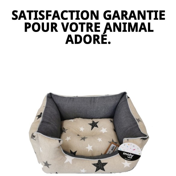 Coussin Rectangulaire Étoiles T-1 : Confort et Style pour Animaux de Compagnie