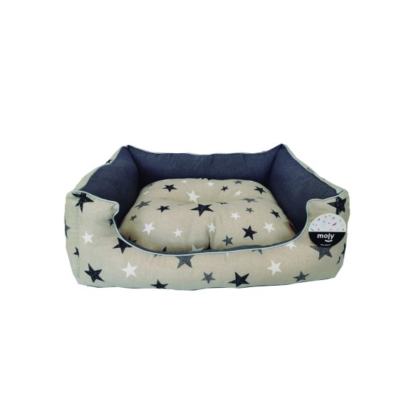 Coussin Rectangulaire Étoiles T-3 pour Animaux de Compagnie 75x63x24