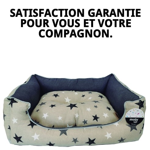 Coussin Rectangulaire Étoiles T-3 pour Animaux de Compagnie 75x63x24