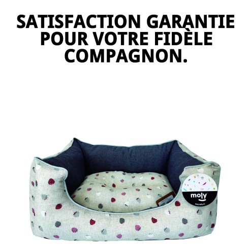 Lit rectangulaire Fresitas/Gris T-3 pour animaux de compagnie 75x63 cm