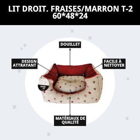 Caisse Rectangulaire Fresitas/Granate T-2 pour Animaux de Compagnie 60x48cm