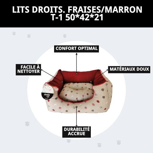 Coussin Rectangulaire Fresitas/Granate T-1 pour Animaux de Compagnie