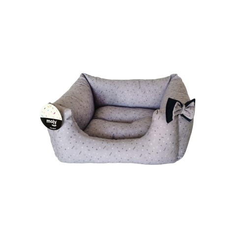 Lit rectangulaire Moly Lilas T-1 pour animaux de compagnie 50x42x21 cm