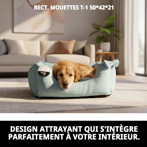 Coussin Rectangulaire Gaviotas T-1 pour Animaux de Compagnie 50x42x21 cm