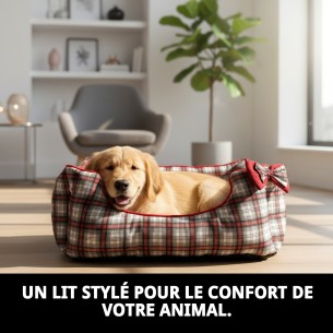 Caisse Rectangulaire Écossaise T-1 pour Animaux de Compagnie 50x42x21 cm 2