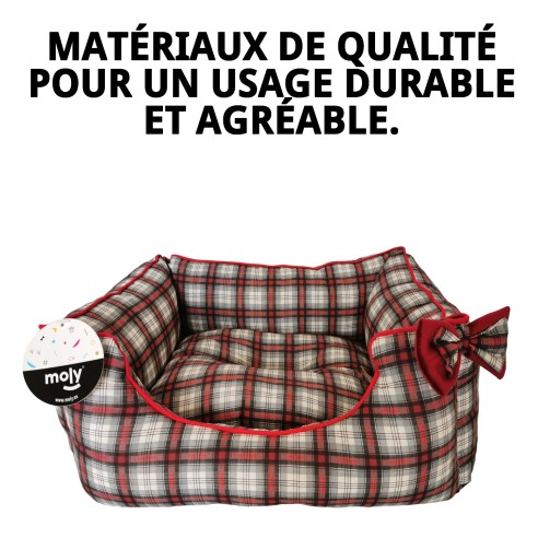 Caisse Rectangulaire Écossaise T-1 pour Animaux de Compagnie 50x42x21 cm