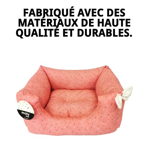 Caisse Rectangulaire Moly Saumon T.2 pour Animaux de Compagnie 60x48x24