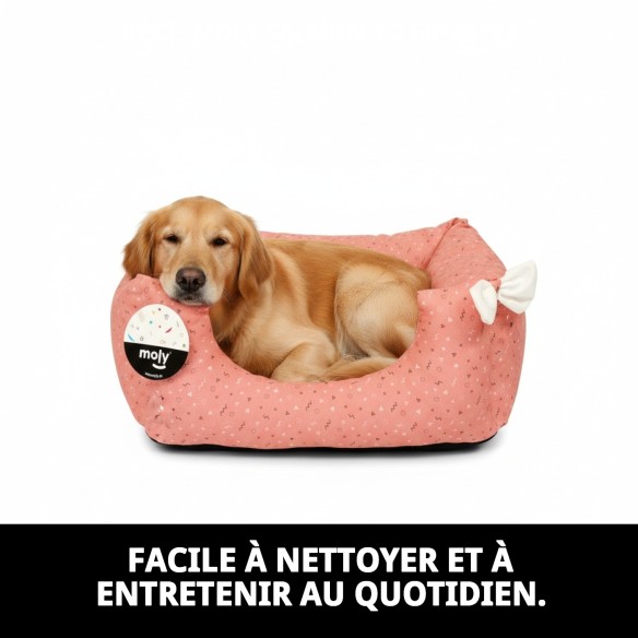 Caisse Rectangulaire Moly Saumon T.2 pour Animaux de Compagnie 60x48x24