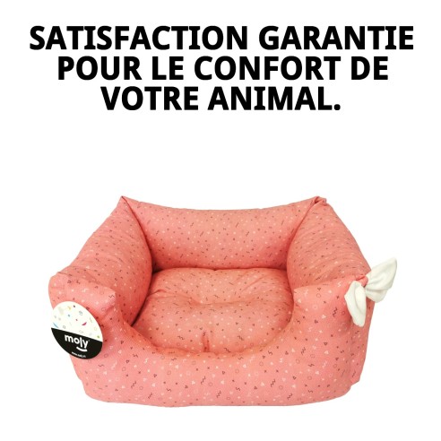 Caisse Rectangulaire Moly Saumon T.2 pour Animaux de Compagnie 60x48x24
