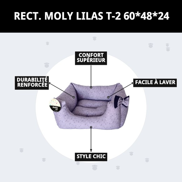 Cratère Rect. Moly Lila T-2 60x48x24 pour votre animal heureux.