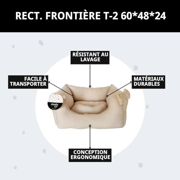 Cratère Rectangulaire Cenefas T-2 60x48x24 pour Animaux de Compagnie