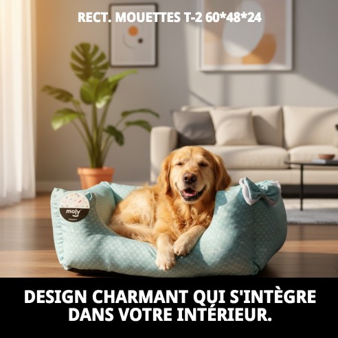 Cuna Rectangulaire Gaviotas T-2 pour Animaux de Compagnie 60x48x24 cm