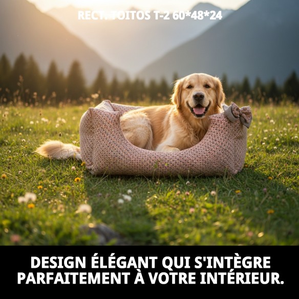 Lit rectangulaire Topitos T-2 60x48x24 - Confort pour votre animal de compagnie