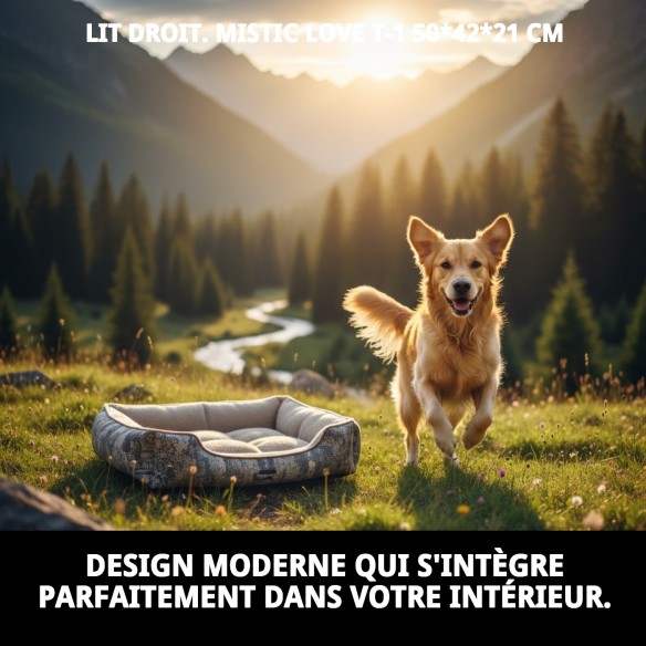 Coussin Rectangulaire Mistic Love T-1 pour Animaux 50x42 cm