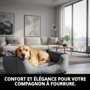 Coussin Rect. Élégance Gris T-1 pour Animaux 50x42x21 cm 2