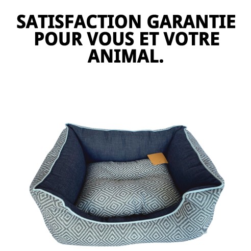 Coussin Rect. Élégance Gris T-1 pour Animaux 50x42x21 cm