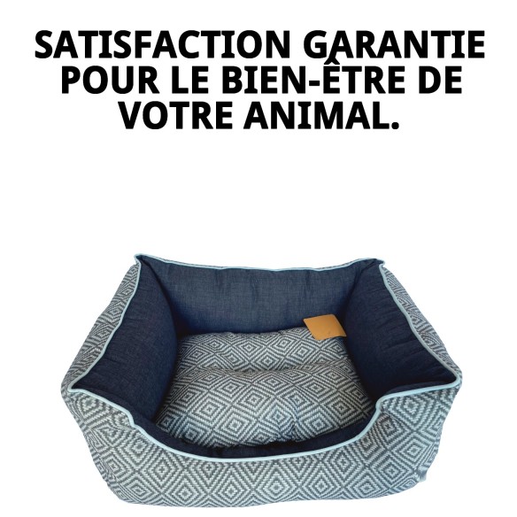 Coussin Rectangulaire Elegance Gris T-2 pour Animaux 60x48 cm