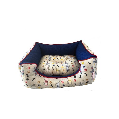 Lit rectangulaire Happy T-1 pour animaux de compagnie 50x42x21 cm