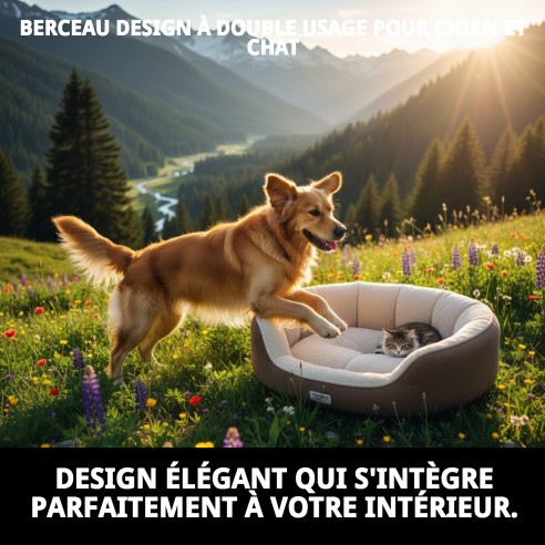 Lit double usage pour chats et chiens - Confort et design