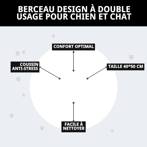 Lit double usage pour chats et chiens - Confort et design