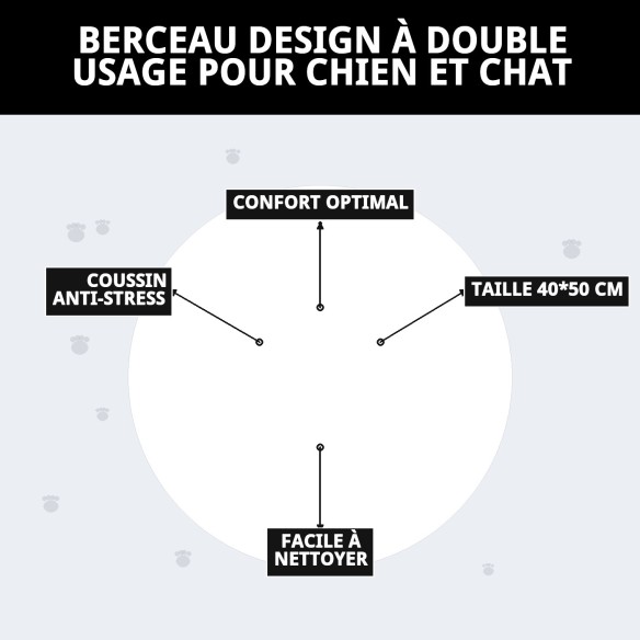 Lit double usage pour chats et chiens - Confort et design