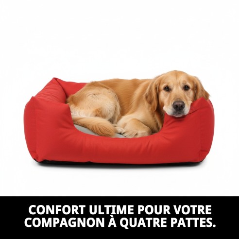 Cage Rectangulaire Imperméable Rouge T-1 pour Animaux de Compagnie