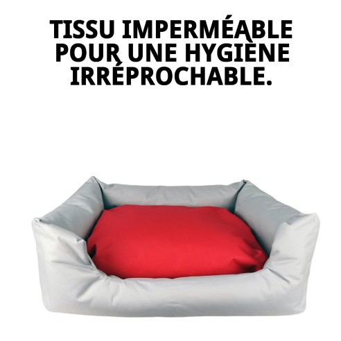 Caisse Rectangulaire Imperméable Grise T-3 pour Animaux de Compagnie