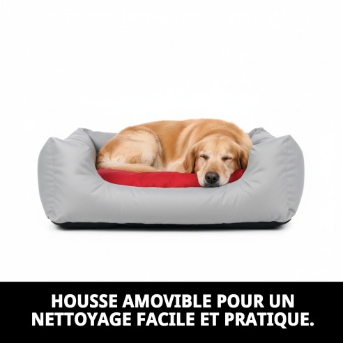 Caisse Rectangulaire Imperméable Grise T-3 pour Animaux de Compagnie