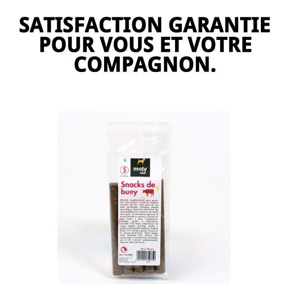 Snacks de Bœuf pour Chiens - Barres Nutritionnelles 50g