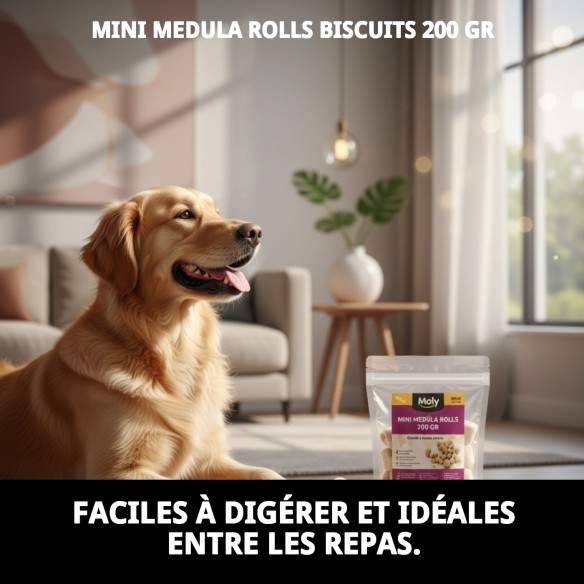 Biscuits Mini Rolls Médula pour Chiens 200 g - Snack Sain