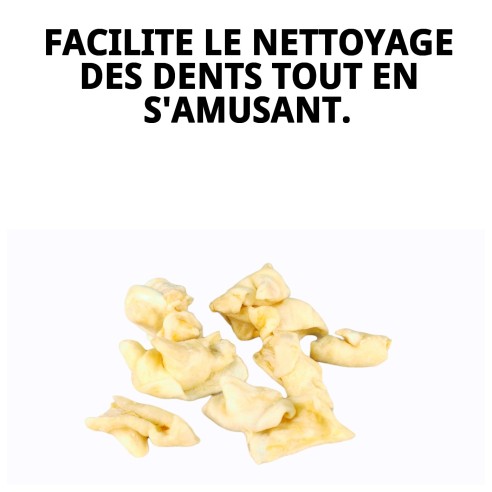 Peau de Vache Blanche 125g - Snack Naturel pour Chiens