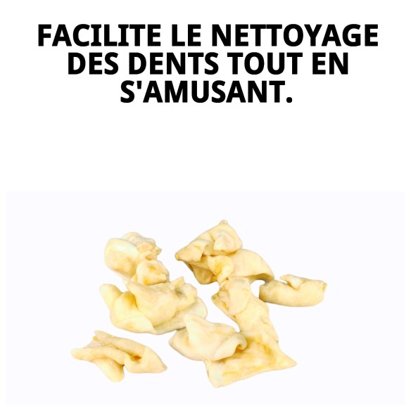 Peau de Vache Blanche 125g - Snack Naturel pour Chiens