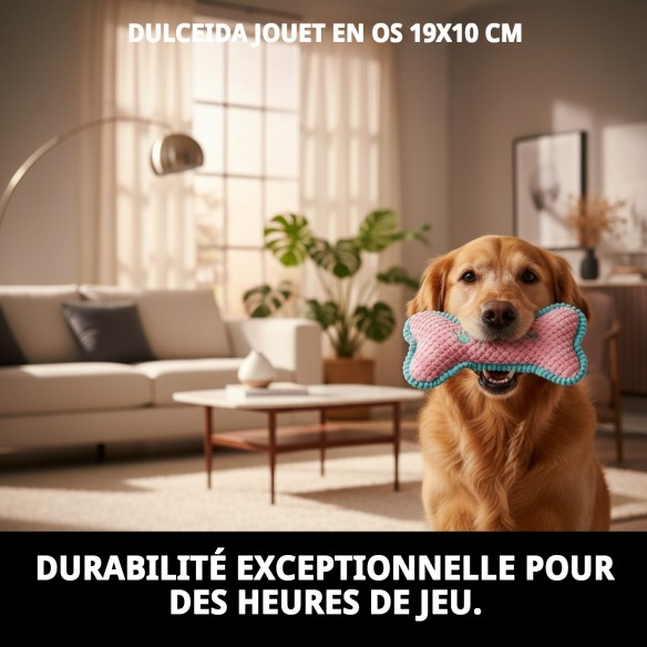 Jouet Os Dulceida 19x10 cm pour votre animal de compagnie.