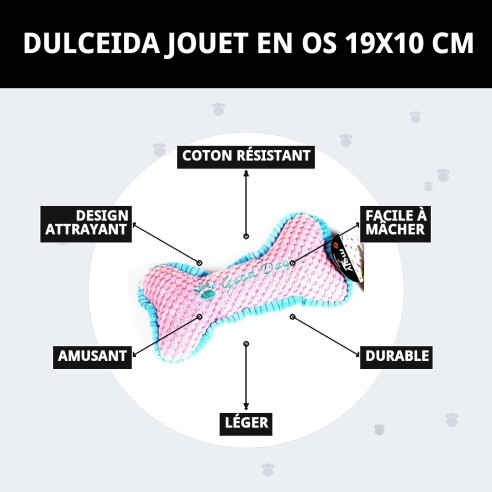 Jouet Os Dulceida 19x10 cm pour votre animal de compagnie.