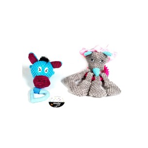 Jouet en Peluche Animal avec Anneau de Dentition pour Animaux de Compagnie 26x26 cm