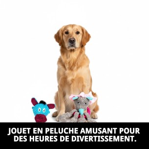 Jouet en Peluche Animal avec Anneau de Dentition pour Animaux de Compagnie 26x26 cm 2