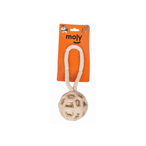 Jouet TPR Éco avec Corde en Coton pour Animaux de Compagnie 7,5*21 cm