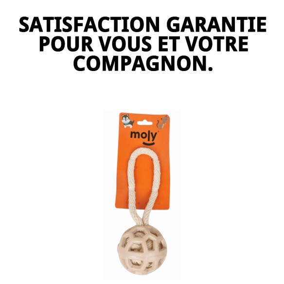 Jouet TPR Éco avec Corde en Coton pour Animaux de Compagnie 7,5*21 cm
