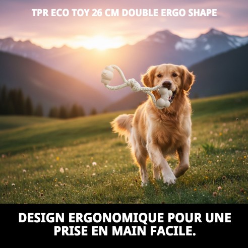 Jouet TPR Éco 26 cm Double Forme Ergo pour Animaux de Compagnie