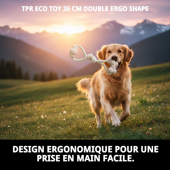 Jouet TPR Éco 26 cm Double Forme Ergo pour Animaux de Compagnie