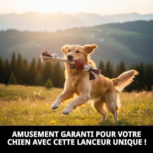 Lanceur de Corde TPR Éco pour Chiens - Amusement Assuré