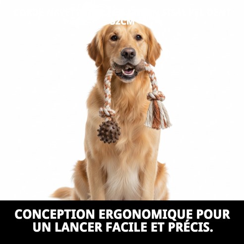 Lanceur de Corde TPR Éco pour Chiens - Amusement Assuré