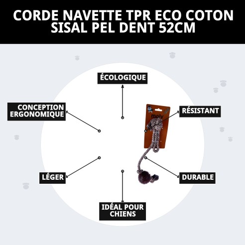 Lanceur de Corde TPR Éco pour Chiens - Amusement Assuré