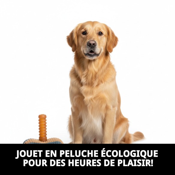 Lanceur Jouet en Peluche Éco 19x20 cm pour Animaux de Compagnie Amusant