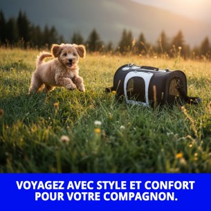 Transporteur en nylon Prestige : Confort et style pour animaux de compagnie. 2
