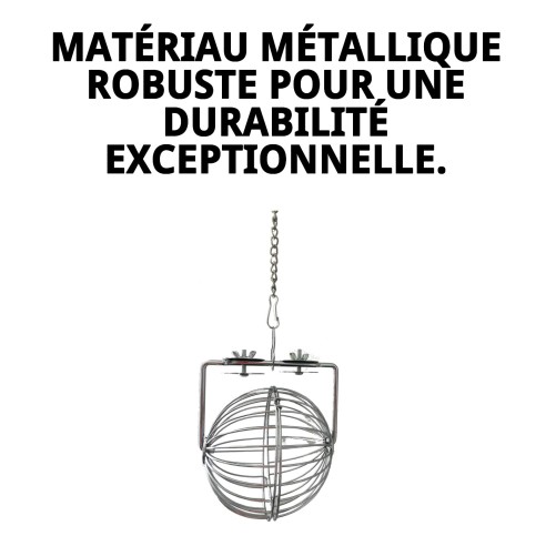 Boule de Foin Métallique pour Rongeurs 15 cm - Joue et Mange