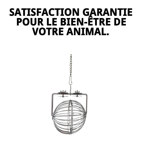 Boule de Foin Métallique pour Rongeurs 15 cm - Joue et Mange