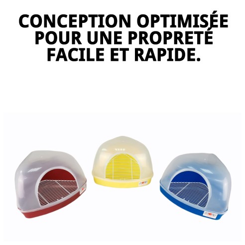 Maison d'Angle WC pour Rongeurs - Confort et Style
