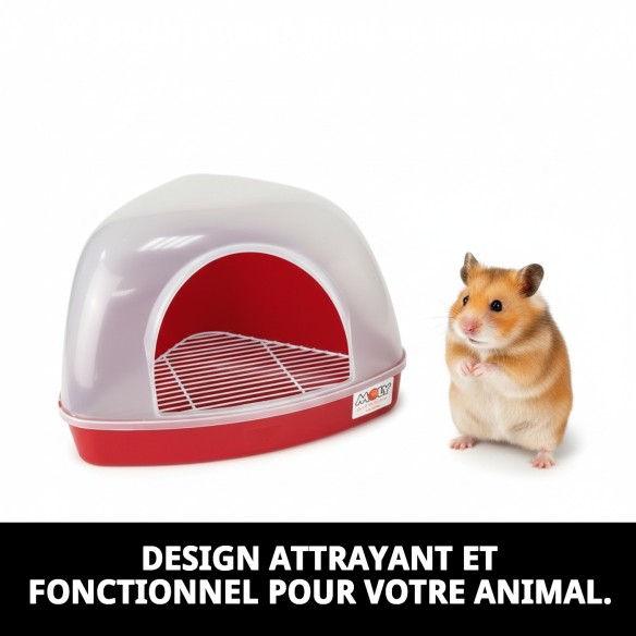 Maison d'Angle WC pour Rongeurs - Confort et Style