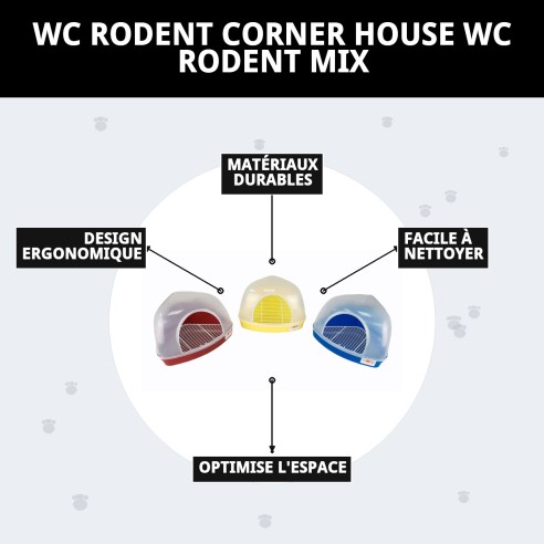 Maison d'Angle WC pour Rongeurs - Confort et Style